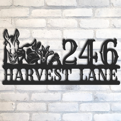 Farm Animal Address Sign