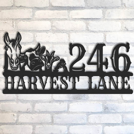 Farm Animal Address Sign