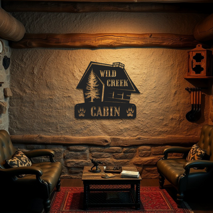 Bear Paw Cabin Sign