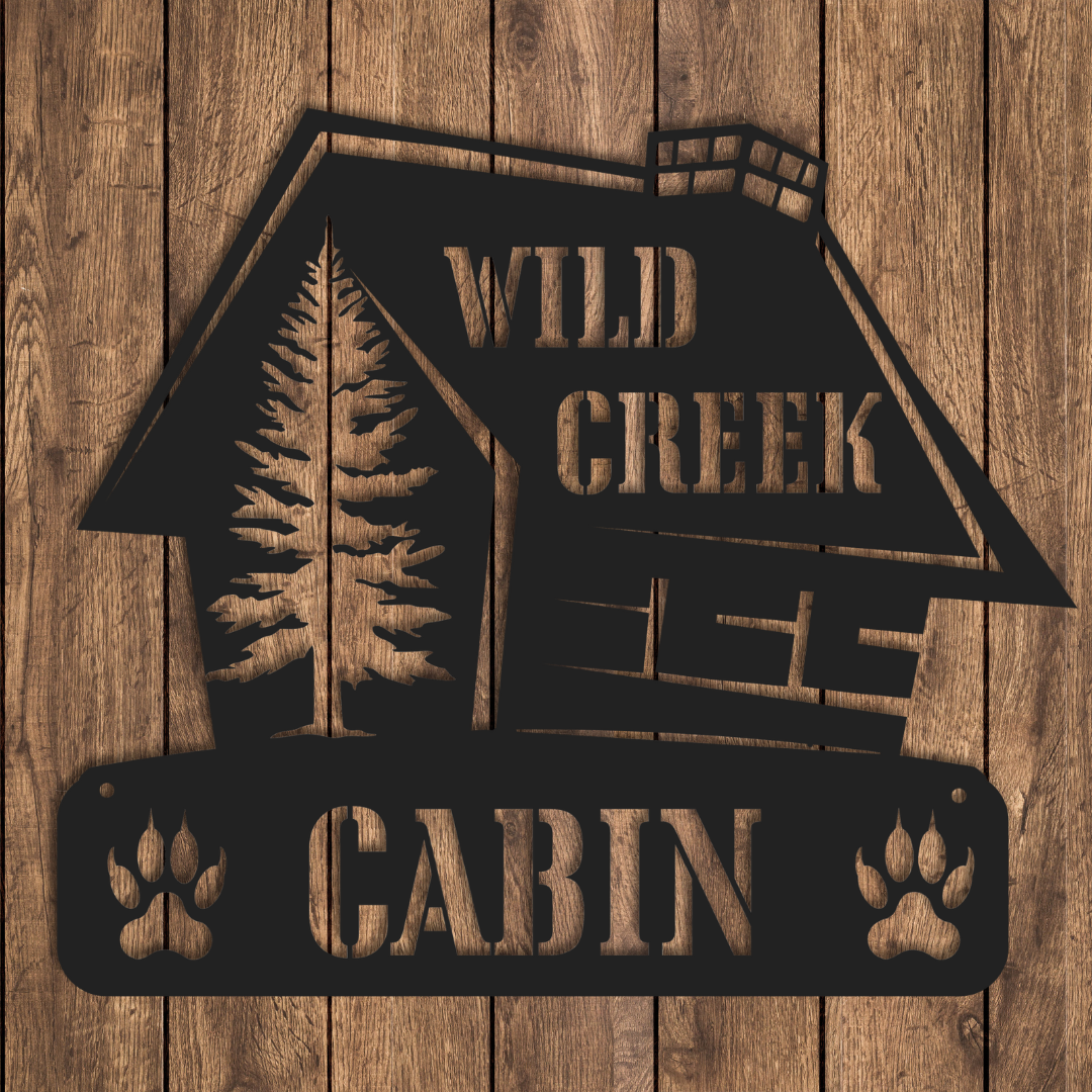 Bear Paw Cabin Sign