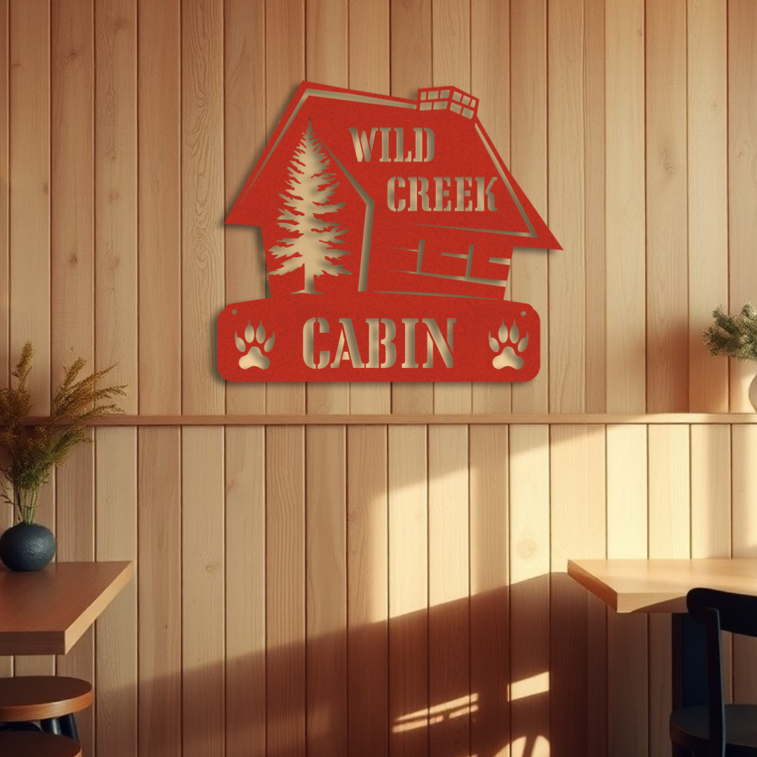 Bear Paw Cabin Sign