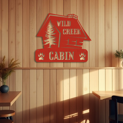 Bear Paw Cabin Sign