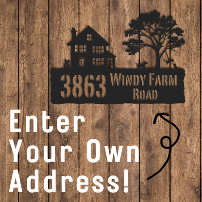 Our Little Farmhouse Address Sign