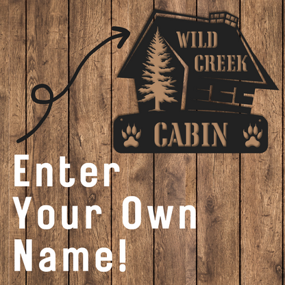 Bear Paw Cabin Sign