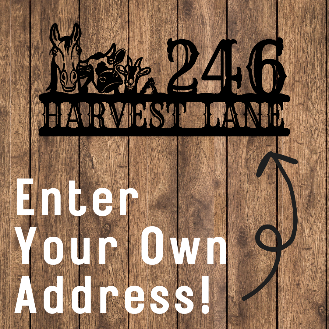 Farm Animal Address Sign