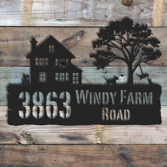 Our Little Farmhouse Address Sign