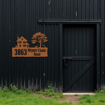 Our Little Farmhouse Address Sign