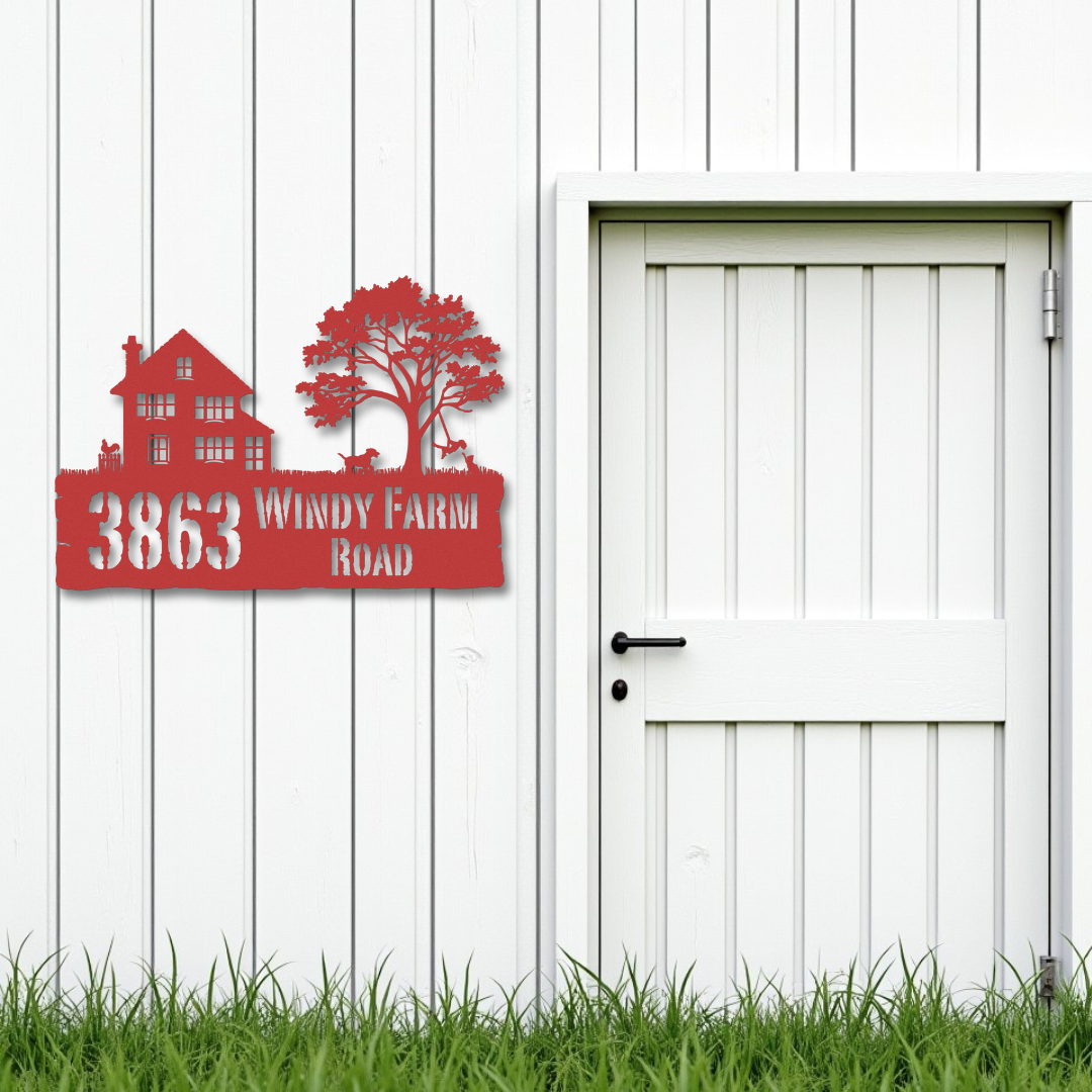 Our Little Farmhouse Address Sign