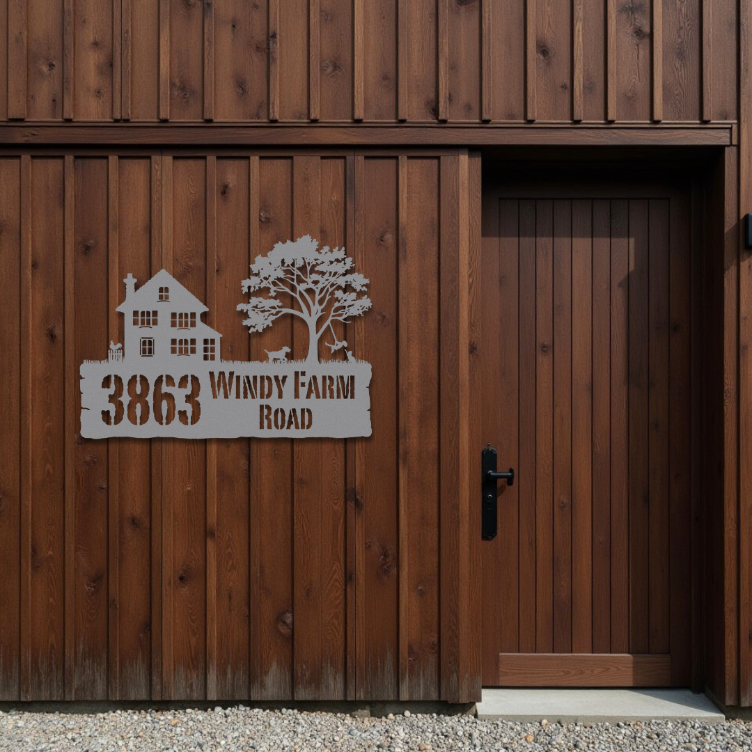 Our Little Farmhouse Address Sign