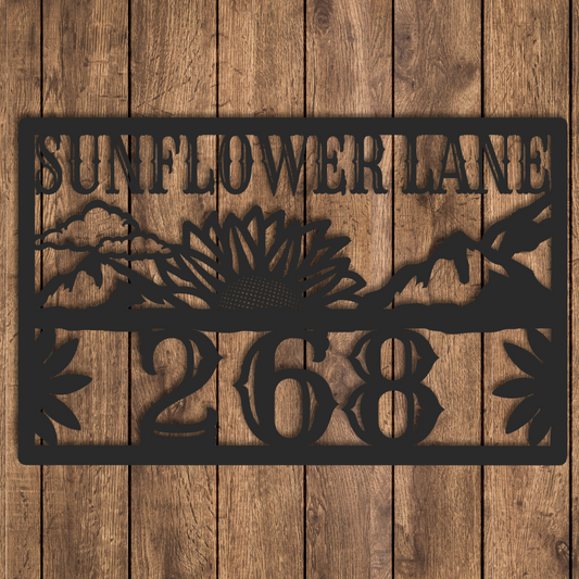 Sunflower Address Sign