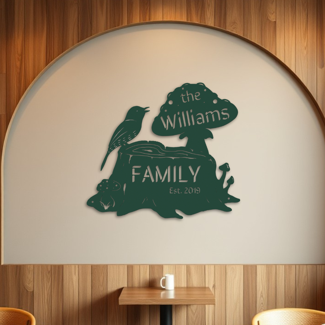 Woodland Family Sign